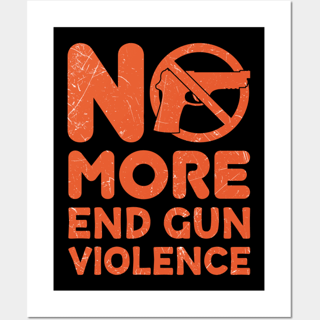 No More End Gun Violence Wall Art by BadDesignCo